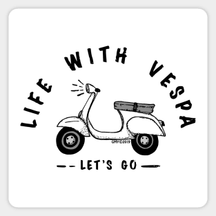 Vespa is life-white (other) Sticker